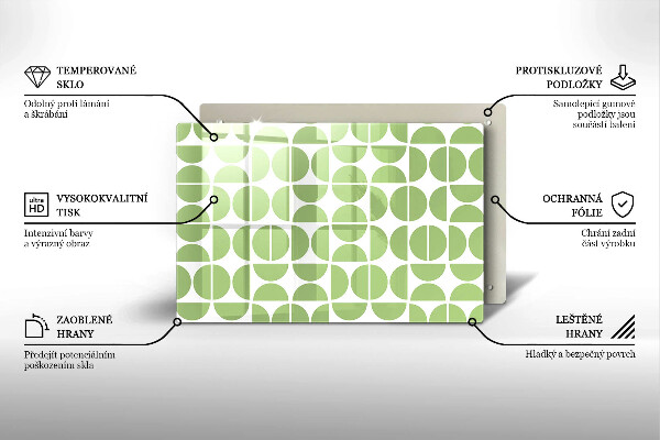 Skleněná deska do kuchyně Vzor boho tvarů