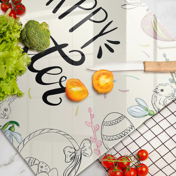 Krájecí prkénko skleněné Happy easter