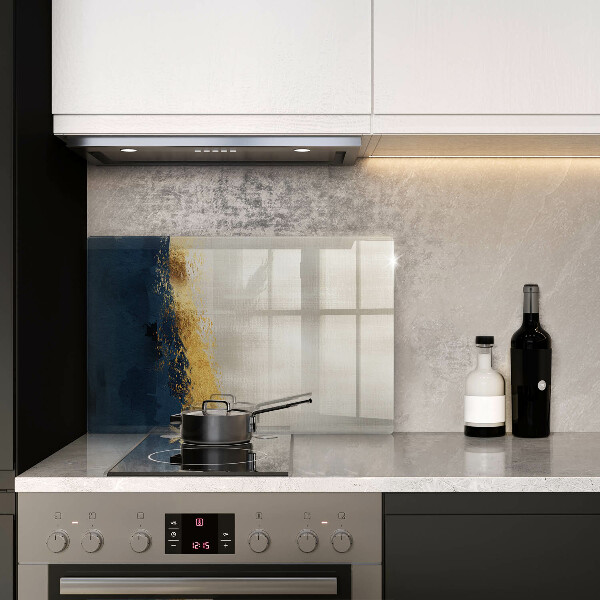 Skleněná deska do kuchyně Zlatá abstrakce