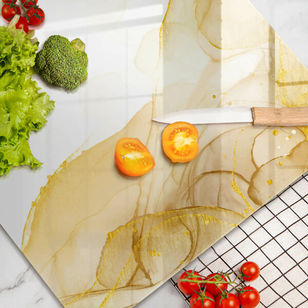 Skleněná deska do kuchyně Zlatá abstrakce