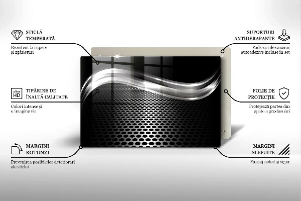 Krájecí prkénko skleněné Kovová konstrukce