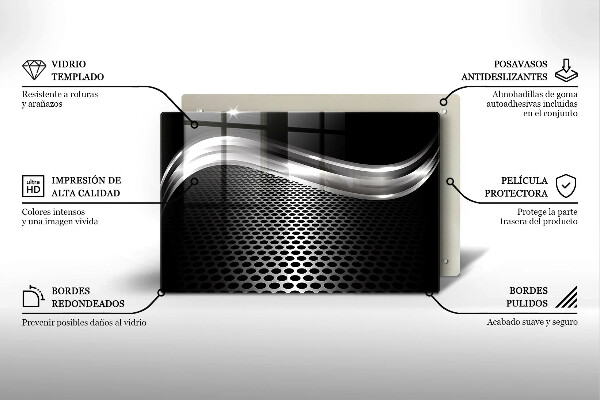 Krájecí prkénko skleněné Kovová konstrukce