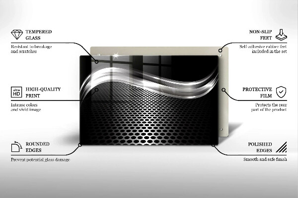 Krájecí prkénko skleněné Kovová konstrukce