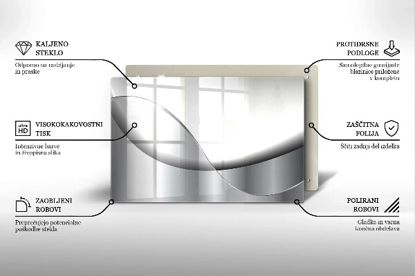 Skleněná deska do kuchyně Abstraktní linie designu