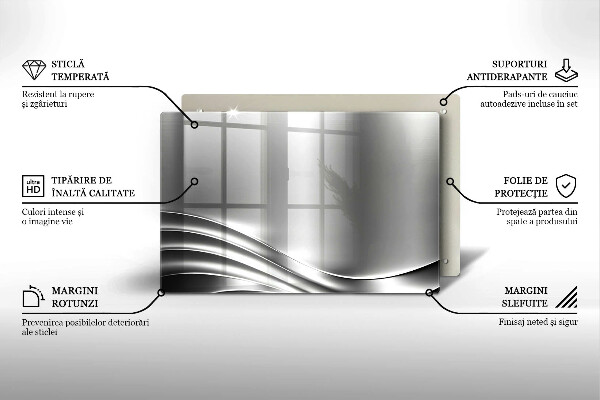 Krájecí prkénko skleněné Kovová konstrukce