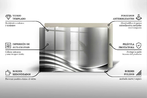 Krájecí prkénko skleněné Kovová konstrukce