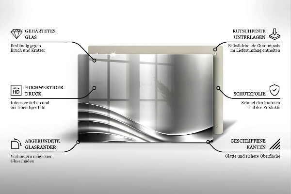 Krájecí prkénko skleněné Kovová konstrukce