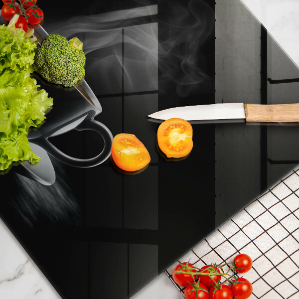 Skleněná deska do kuchyně Horký šálek kávy