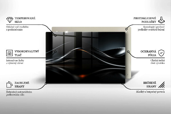 Skleněná deska do kuchyně Abstraktní 3d design