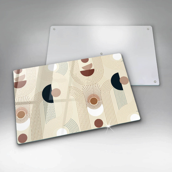 Skleněná deska do kuchyně Boho geometrické tvary