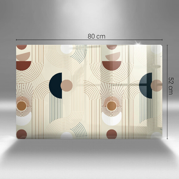 Skleněná deska do kuchyně Boho geometrické tvary