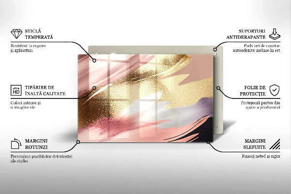 Skleněná deska do kuchyně Pastelové skvrny