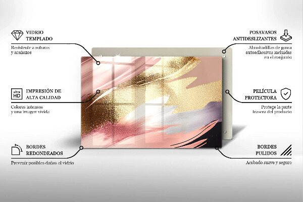 Skleněná deska do kuchyně Pastelové skvrny