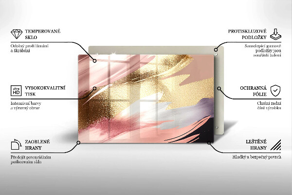 Skleněná deska do kuchyně Pastelové skvrny