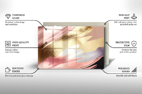 Skleněná deska do kuchyně Pastelové skvrny