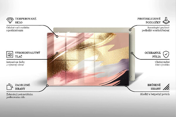 Skleněná deska do kuchyně Pastelové skvrny