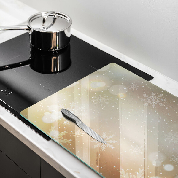 Skleněná deska do kuchyně Sněhové vločky