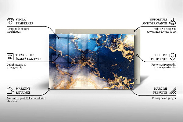 Skleněná deska do kuchyně Mramorová abstrakce