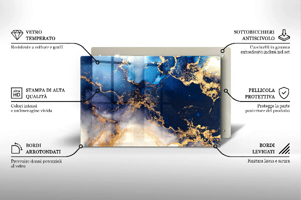 Skleněná deska do kuchyně Mramorová abstrakce