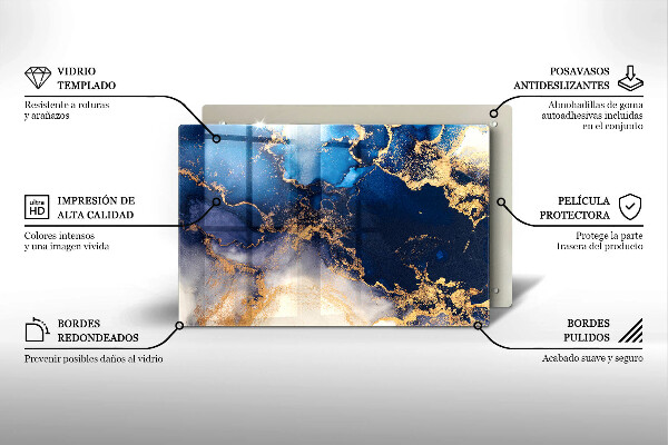 Skleněná deska do kuchyně Mramorová abstrakce