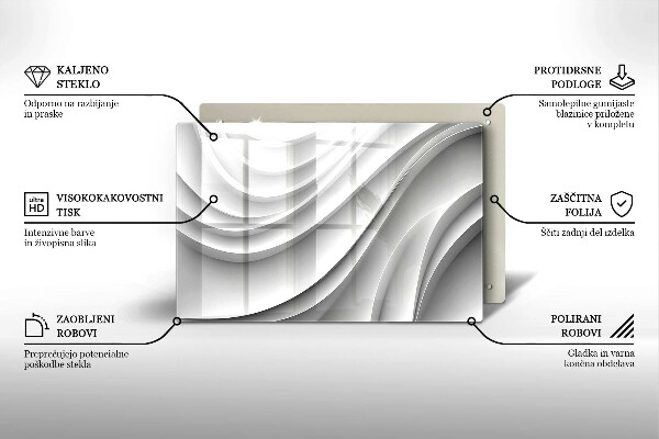 Skleněná deska do kuchyně Geometrické čáry