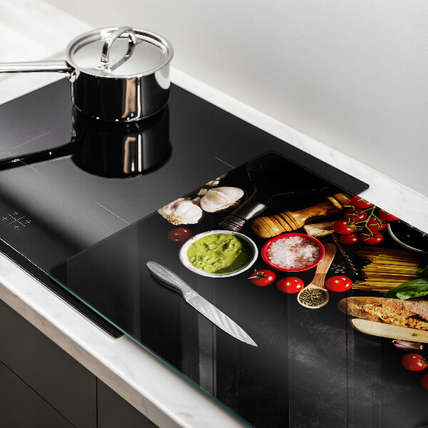 Skleněná deska do kuchyně Italské přísady a koření