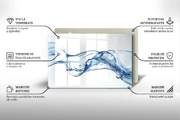 Skleněná deska do kuchyně Křišťálová voda