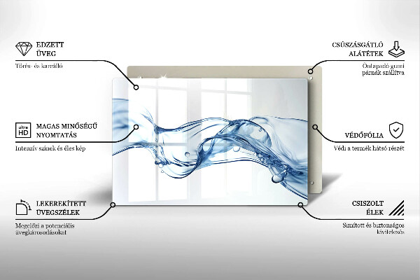 Skleněná deska do kuchyně Křišťálová voda