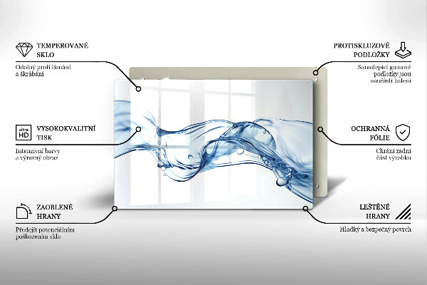 Skleněná deska do kuchyně Křišťálová voda