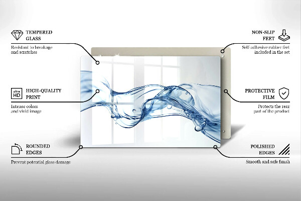 Skleněná deska do kuchyně Křišťálová voda