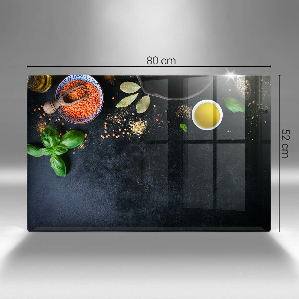 Skleněná deska do kuchyně Misky koření