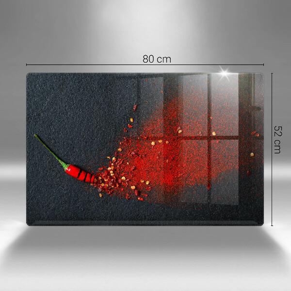 Krájecí prkénko skleněné Čili paprička