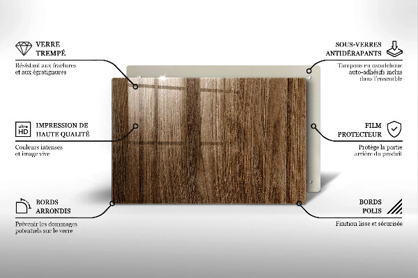 Skleněná deska do kuchyně Textura dřeva