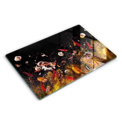 Skleněná deska do kuchyně Pálivé koření