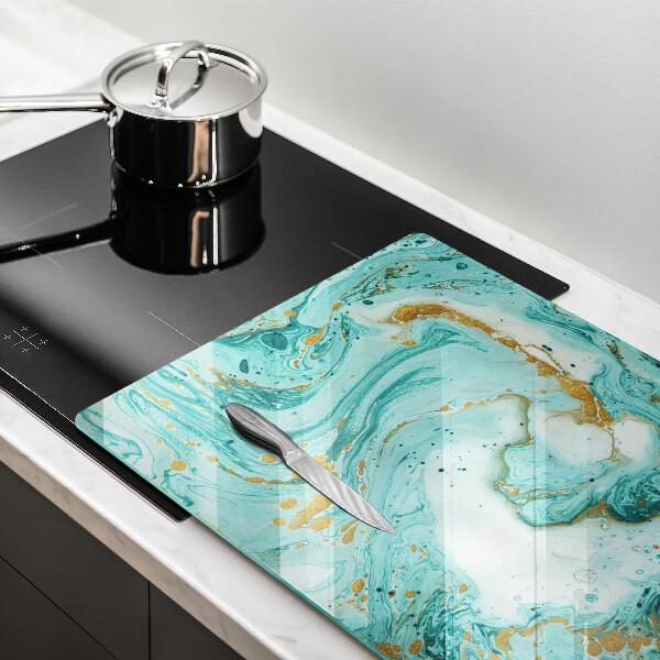 Krájecí prkénko skleněné Modrá abstrakce