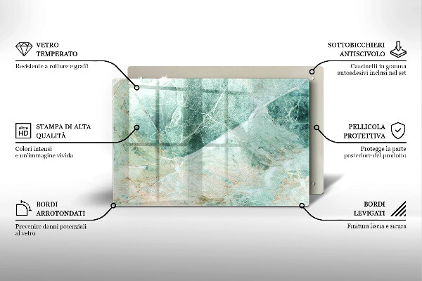Krájecí prkénko skleněné Kamenná struktura