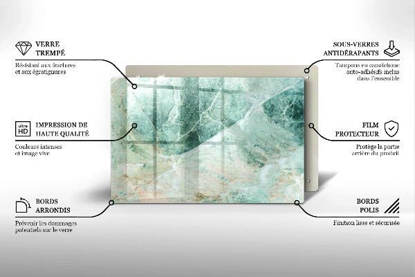 Krájecí prkénko skleněné Kamenná struktura