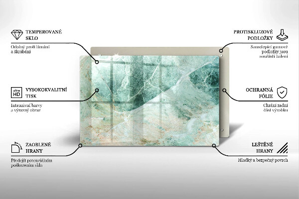 Krájecí prkénko skleněné Kamenná struktura