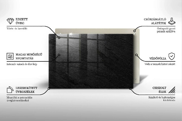 Krájecí prkénko skleněné Textura kamene