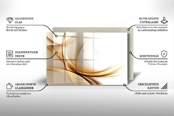 Skleněná deska do kuchyně Abstraktní tvary