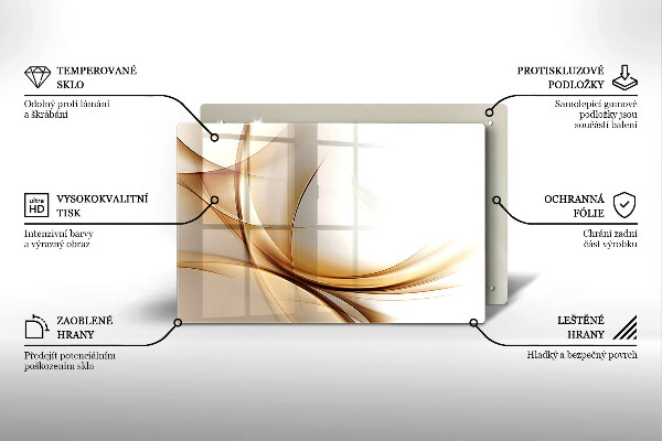 Skleněná deska do kuchyně Abstraktní tvary