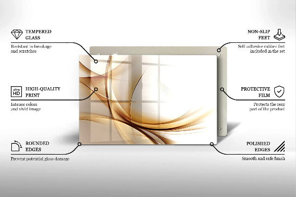 Skleněná deska do kuchyně Abstraktní tvary