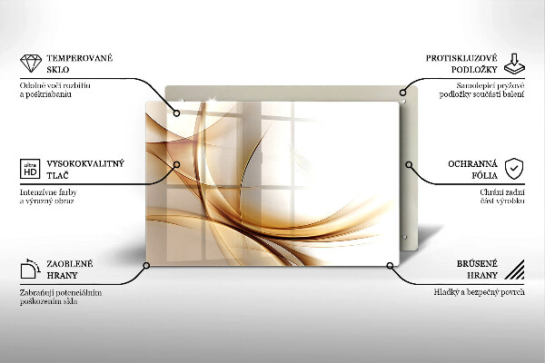 Skleněná deska do kuchyně Abstraktní tvary