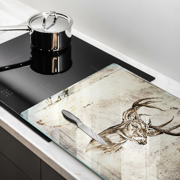 Skleněná deska do kuchyně Ilustrace zvířat jelenů