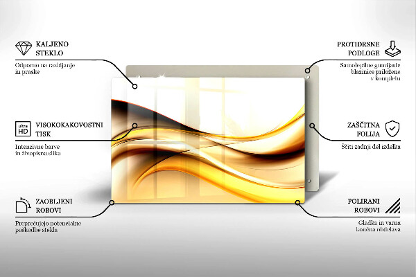 Skleněná deska do kuchyně Abstraktní kouřové čáry