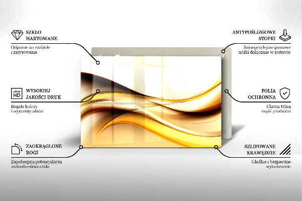 Skleněná deska do kuchyně Abstraktní kouřové čáry