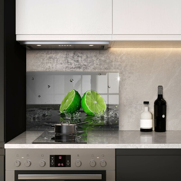 Skleněná deska do kuchyně Šťavnaté limetky a voda