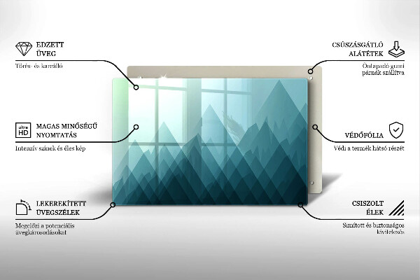 Krájecí prkénko skleněné Abstraktní hory