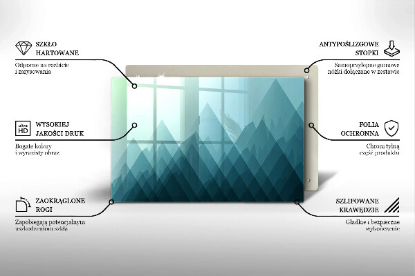 Krájecí prkénko skleněné Abstraktní hory