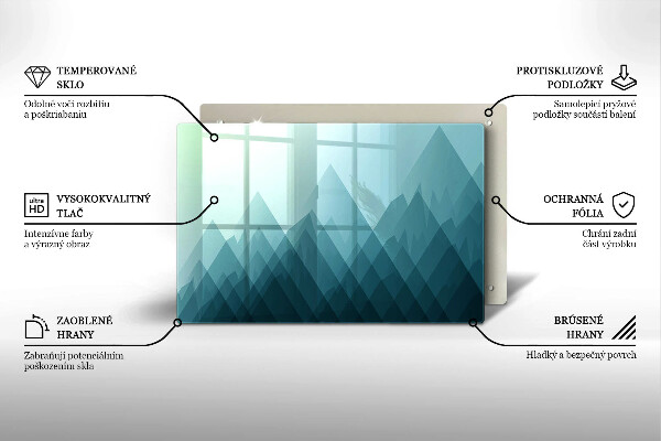 Krájecí prkénko skleněné Abstraktní hory